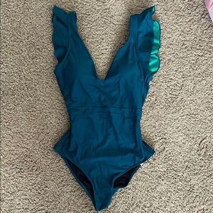Summersalt Turquoise Long One Piece Swimsuit, worn once